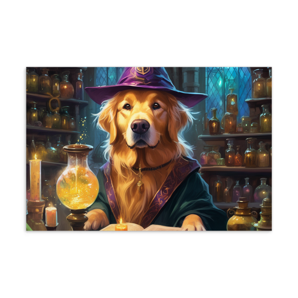 PugMug Custom Golden Retriever Postcard
