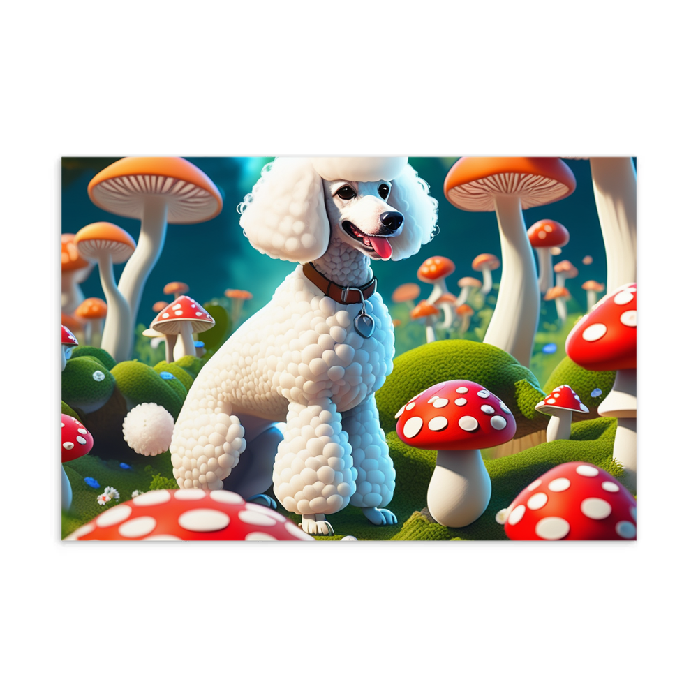 PugMug Custom White Poodle Postcard