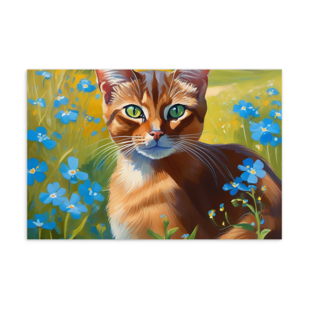 PugMug Custom Tabby Abyssinian Cat Postcard