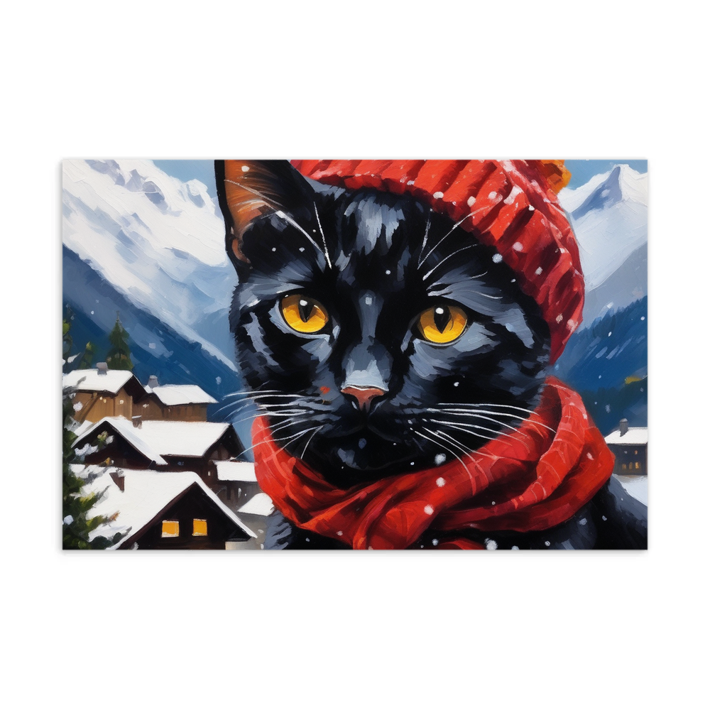 PugMug Custom Black Exotic Cat Postcard