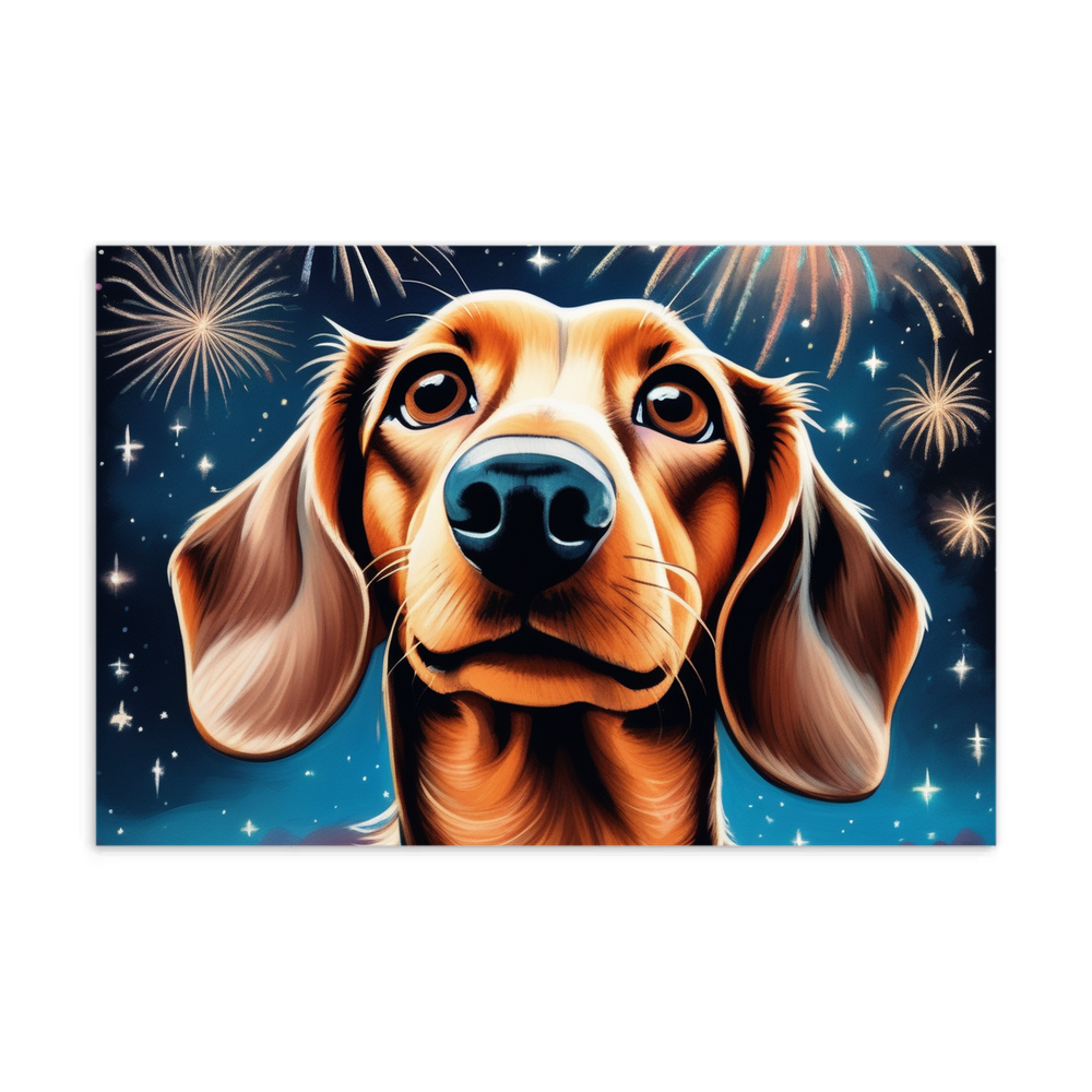 PugMug Custom Tan Dachshund Postcard