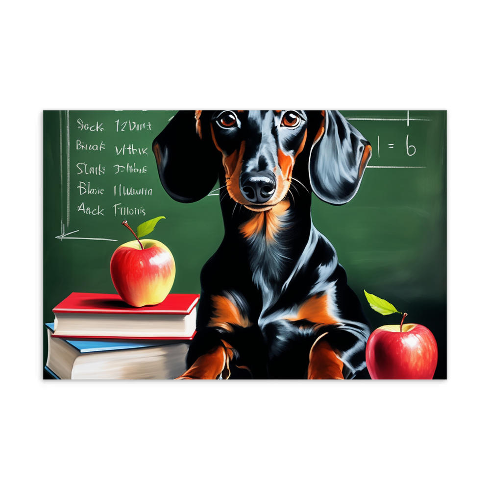 PugMug Custom Black Dachshund Postcard