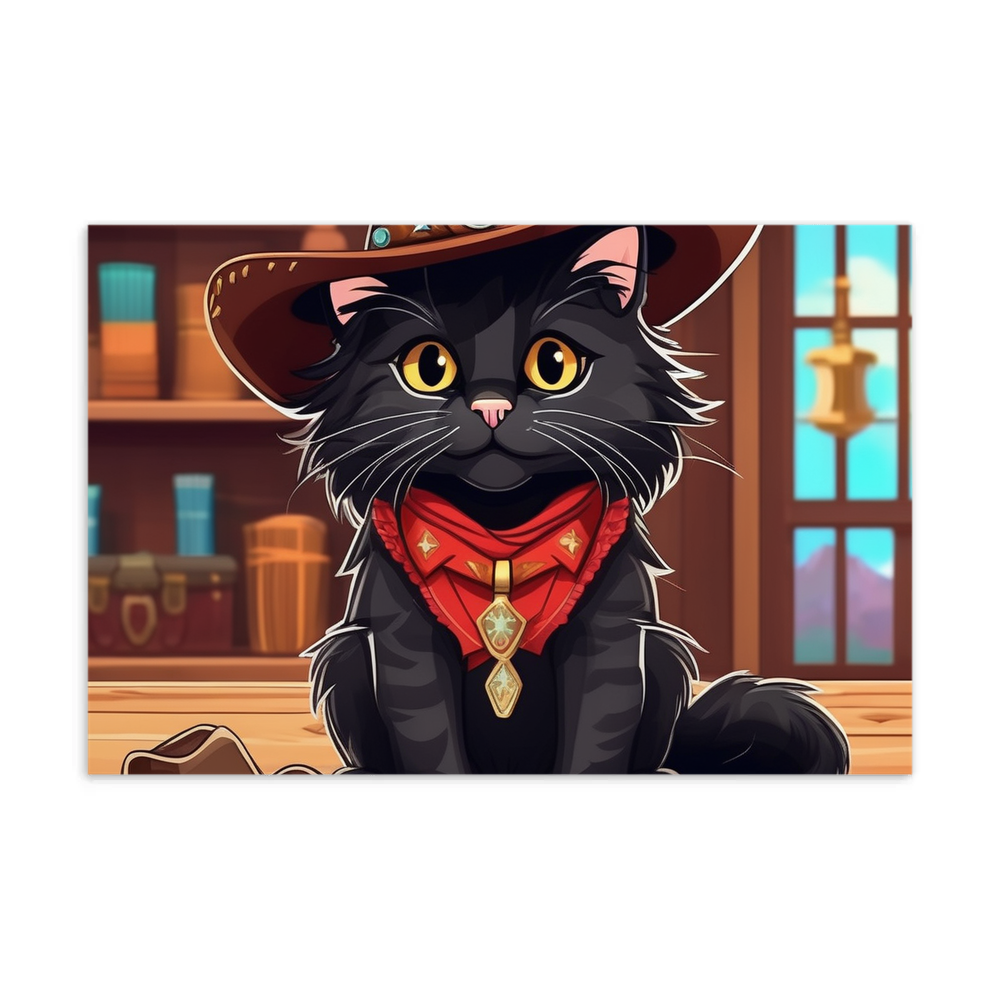 PugMug Custom Black Maine Coon Cat Postcard