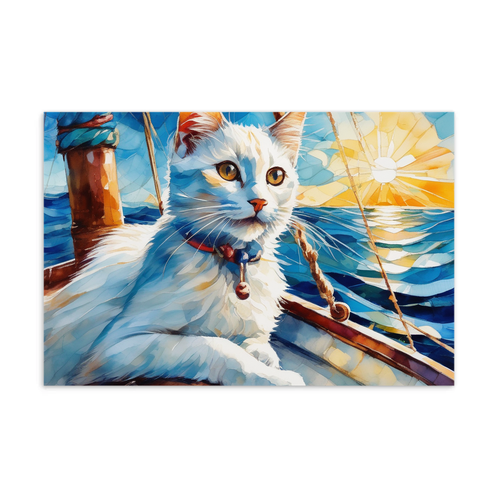 PugMug Custom White Companion Cat Postcard
