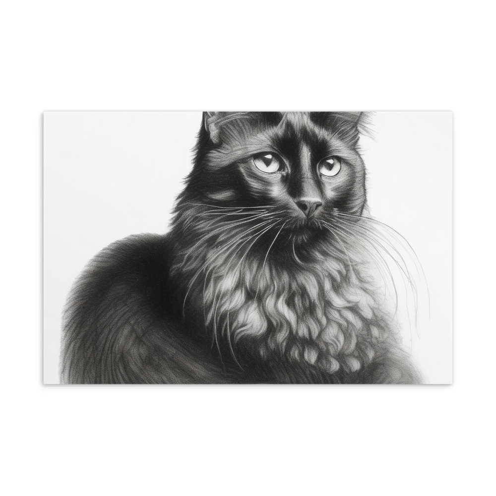 PugMug Custom Black Companion Cat Postcard