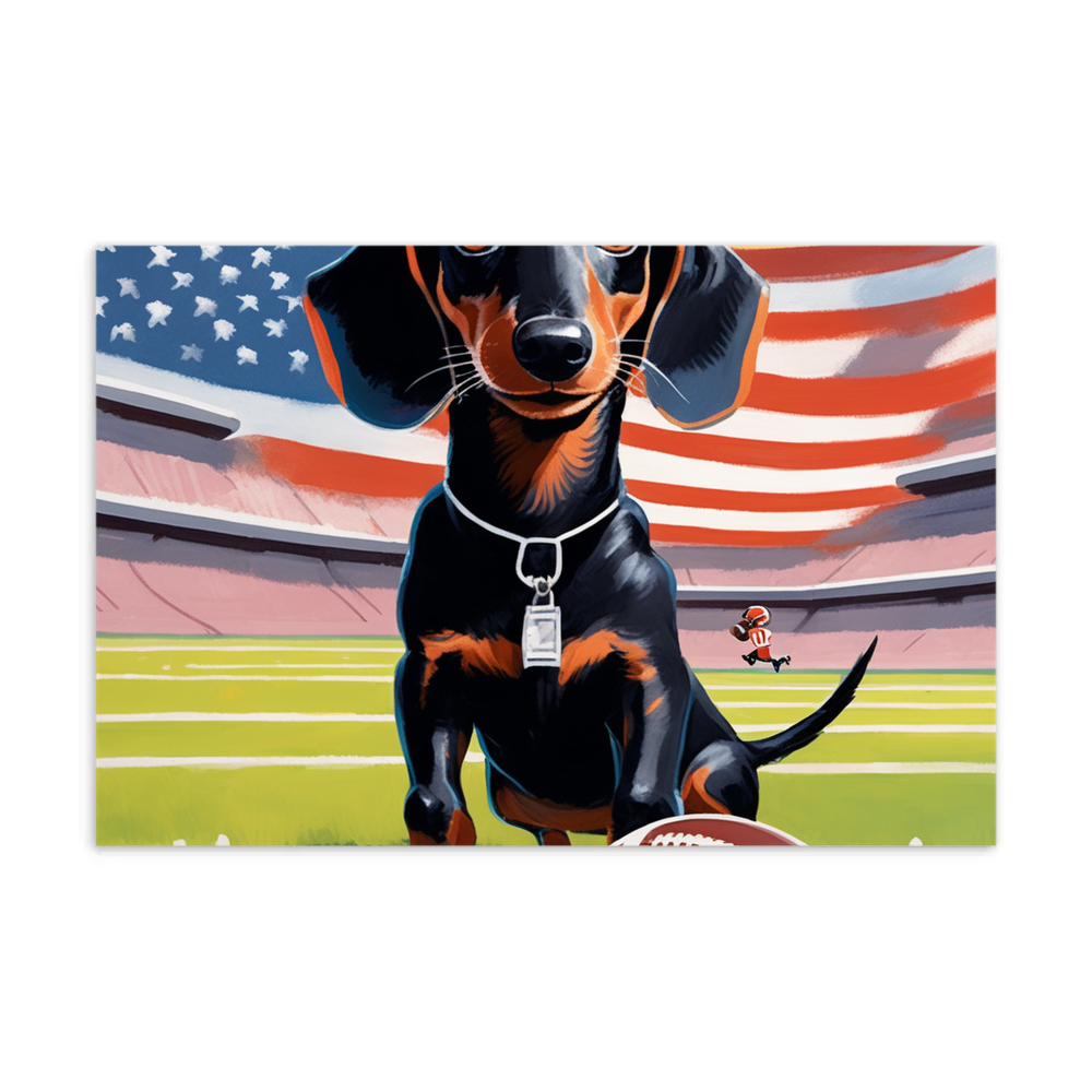 PugMug Custom Black Dachshund Postcard