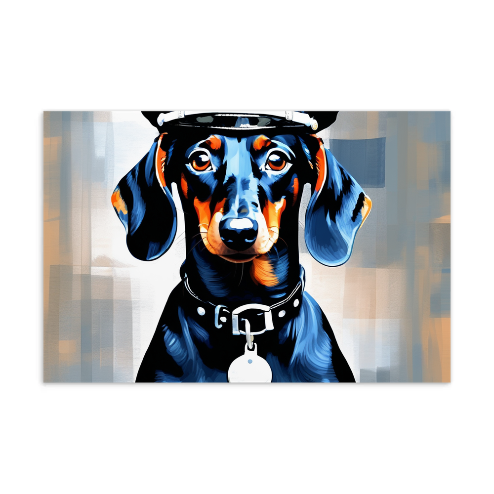 PugMug Custom Black Dachshund Postcard