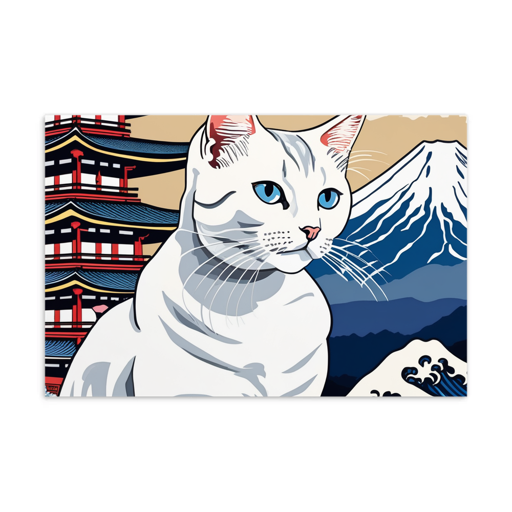 PugMug Custom White Companion Cat Postcard