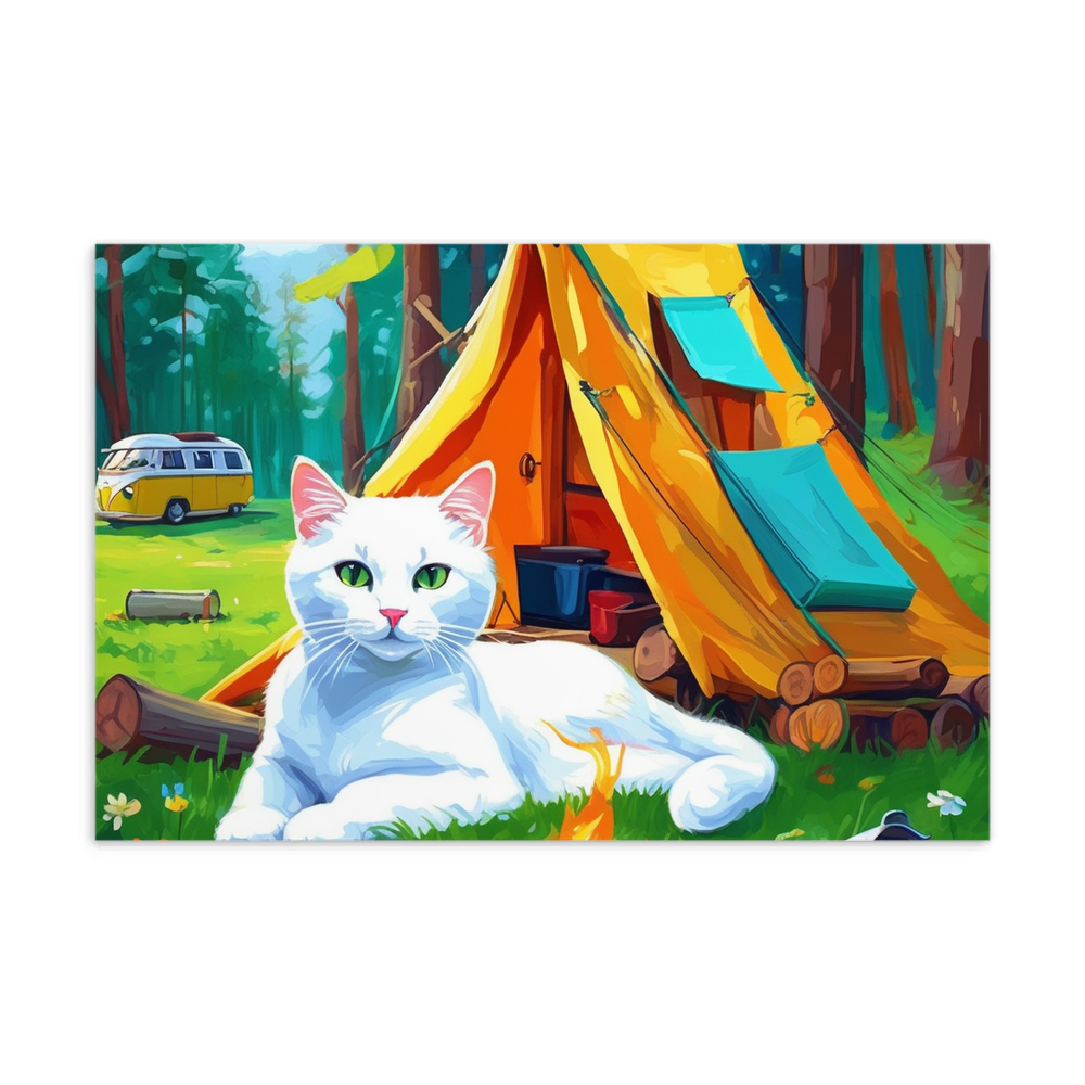 PugMug Custom White Companion Cat Postcard