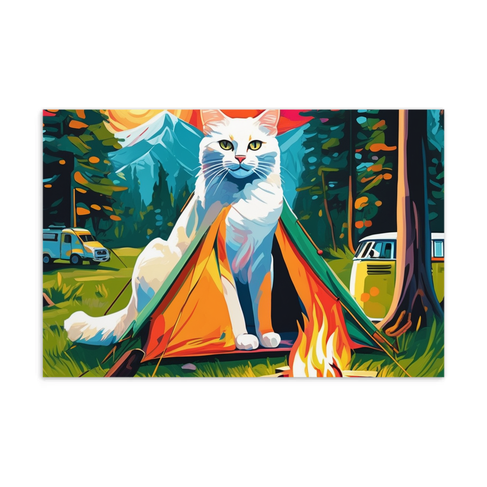 PugMug Custom White Companion Cat Postcard