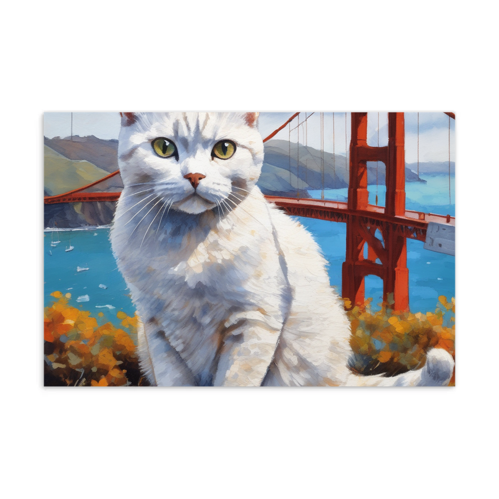 PugMug Custom White British Shorthair Cat Postcard