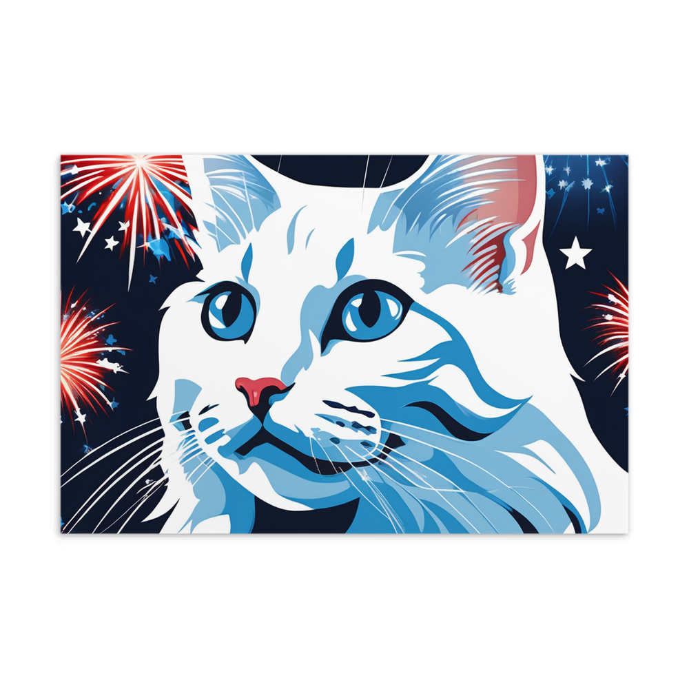 PugMug Custom White Companion Cat Postcard