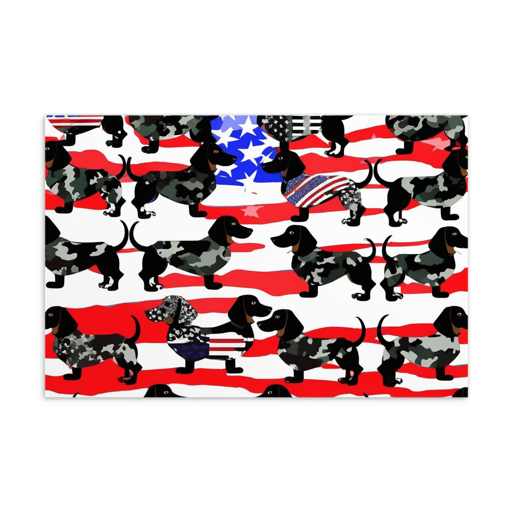 PugMug Custom Black Dachshund Postcard