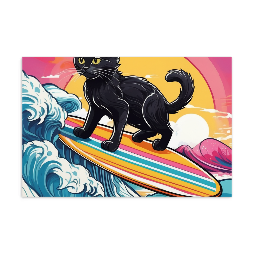 PugMug Custom Black Companion Cat Postcard