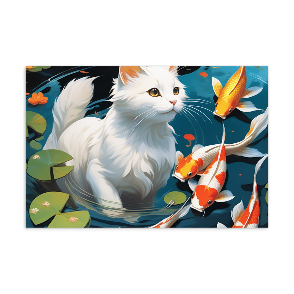 PugMug Custom White Companion Cat Postcard