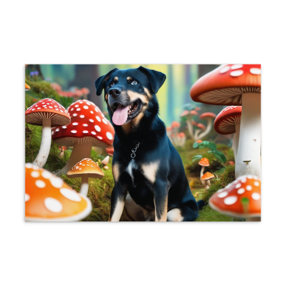 PugMug Custom Blue Postcard