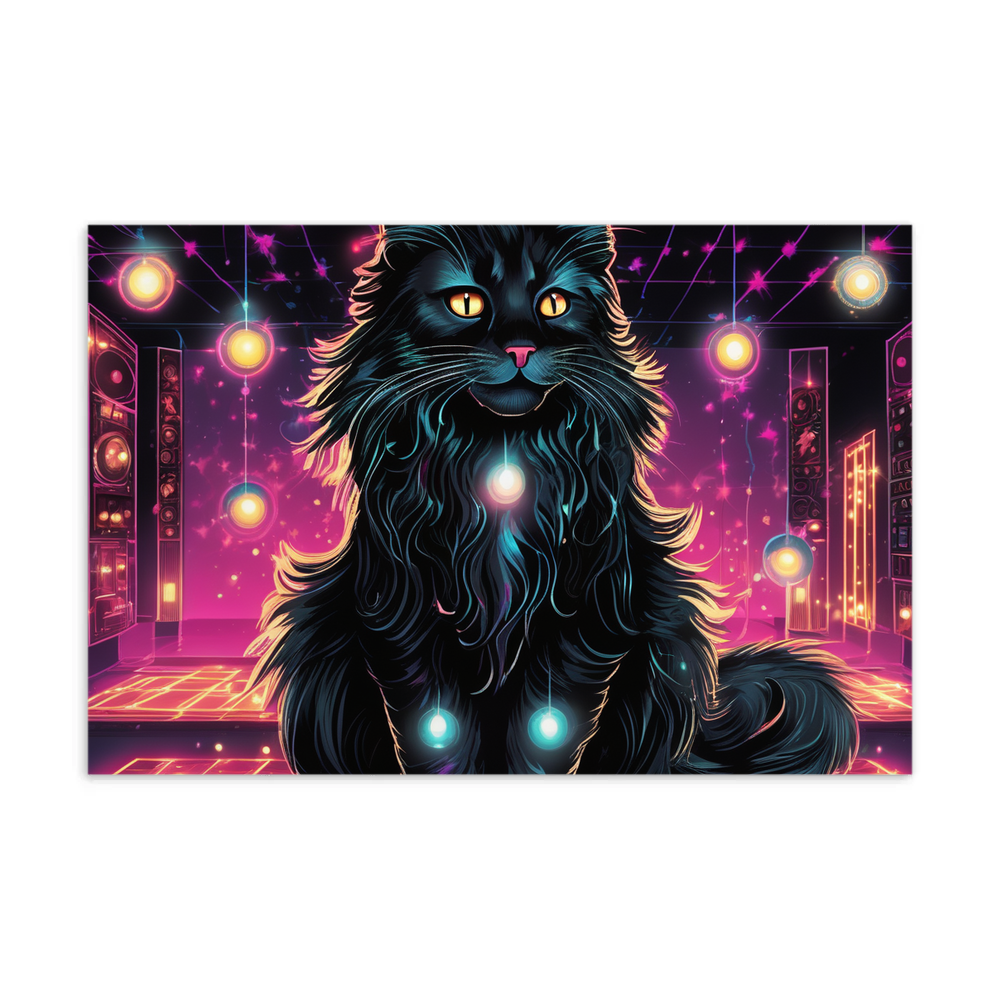 PugMug Custom Black Maine Coon Cat Postcard