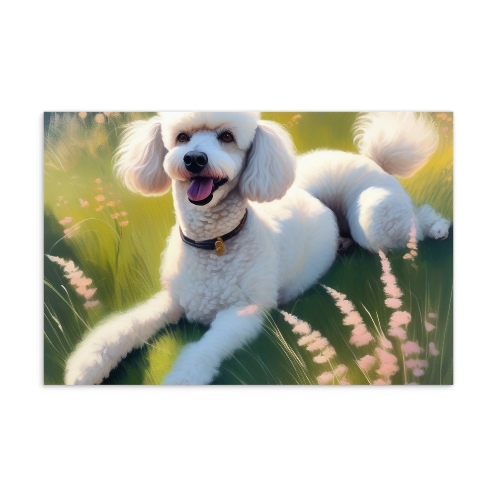 PugMug Custom White Poodle Postcard