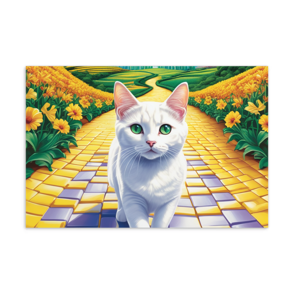 PugMug Custom White Companion Cat Postcard
