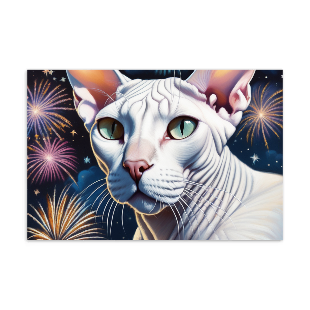 PugMug Custom White Sphynx Cat Postcard