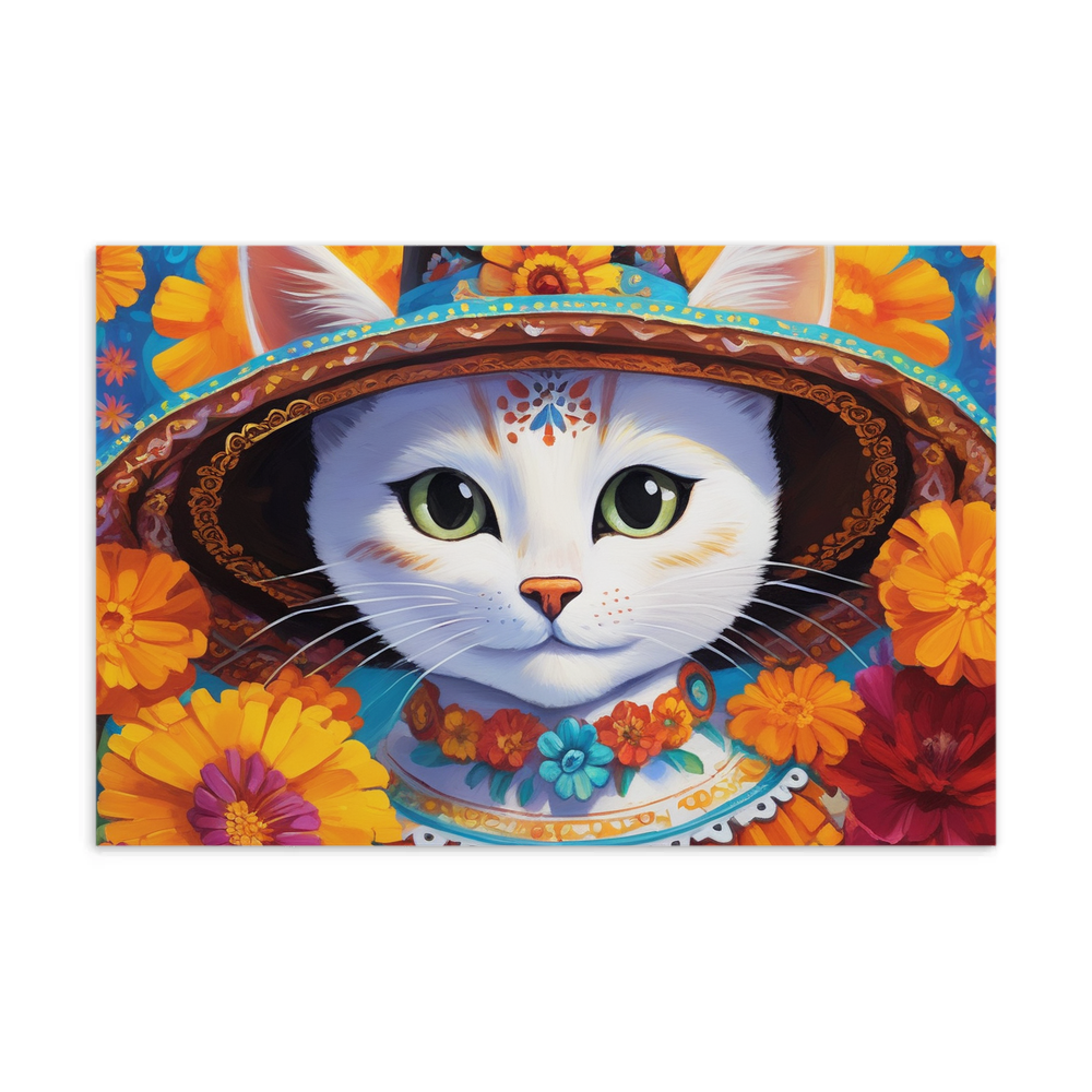 PugMug Custom White Companion Cat Postcard