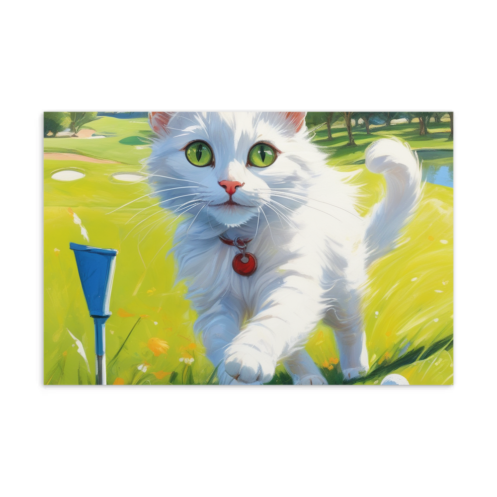 PugMug Custom White Companion Cat Postcard