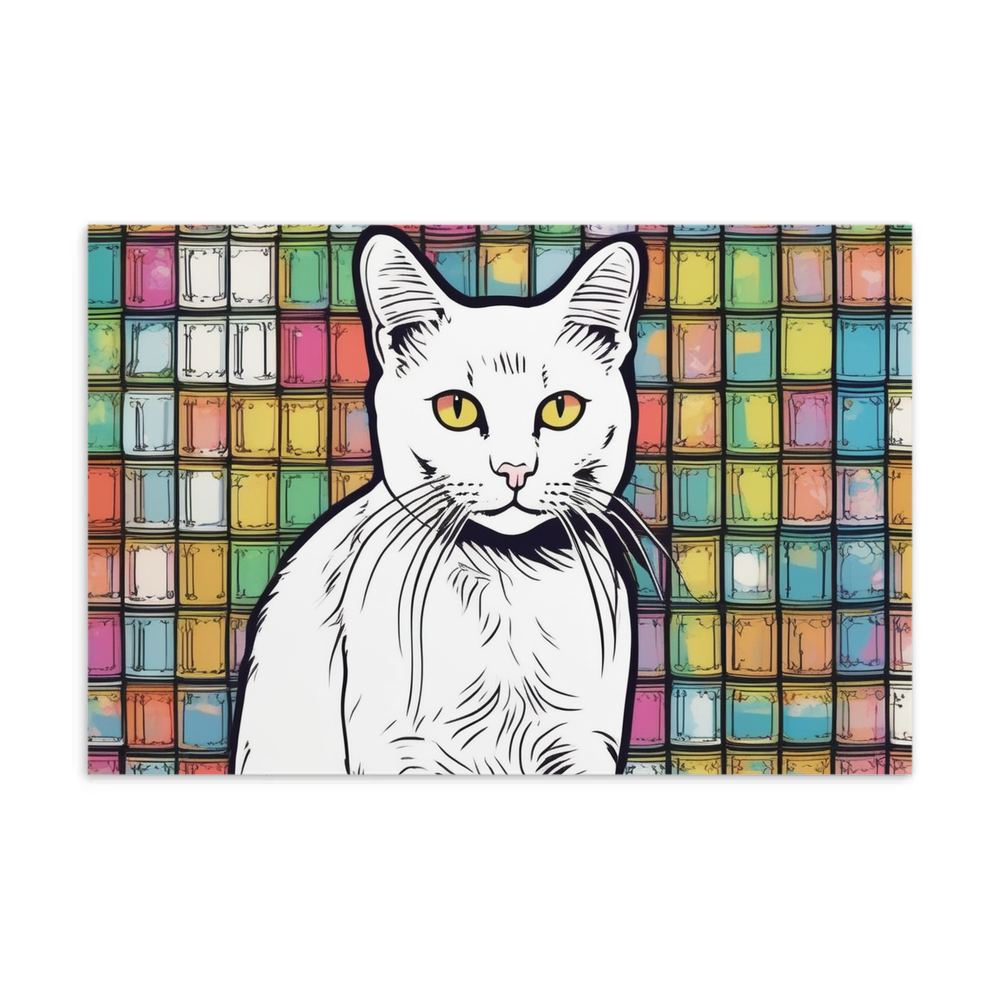 PugMug Custom White Companion Cat Postcard