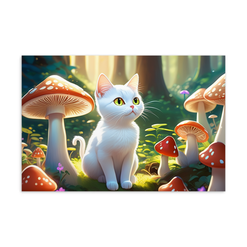 PugMug Custom White Companion Cat Postcard