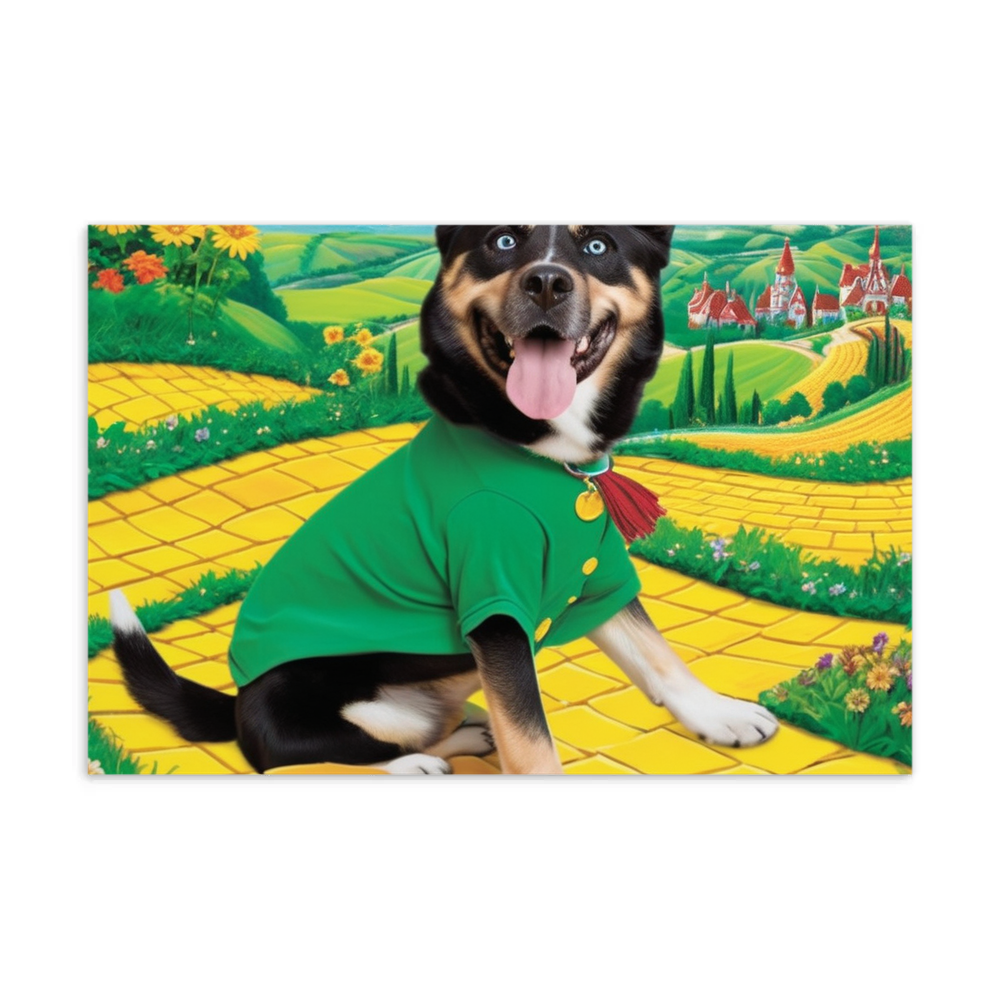 PugMug Custom Blue Postcard