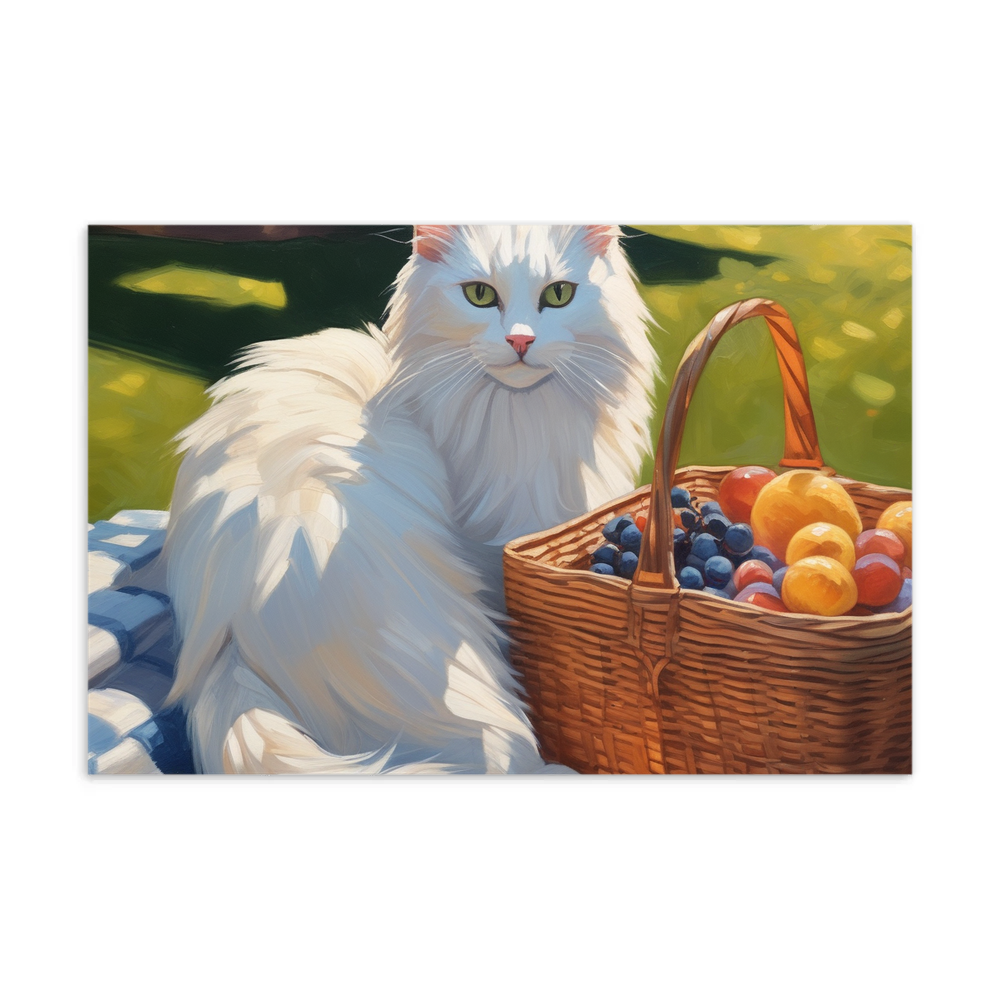 PugMug Custom White Companion Cat Postcard
