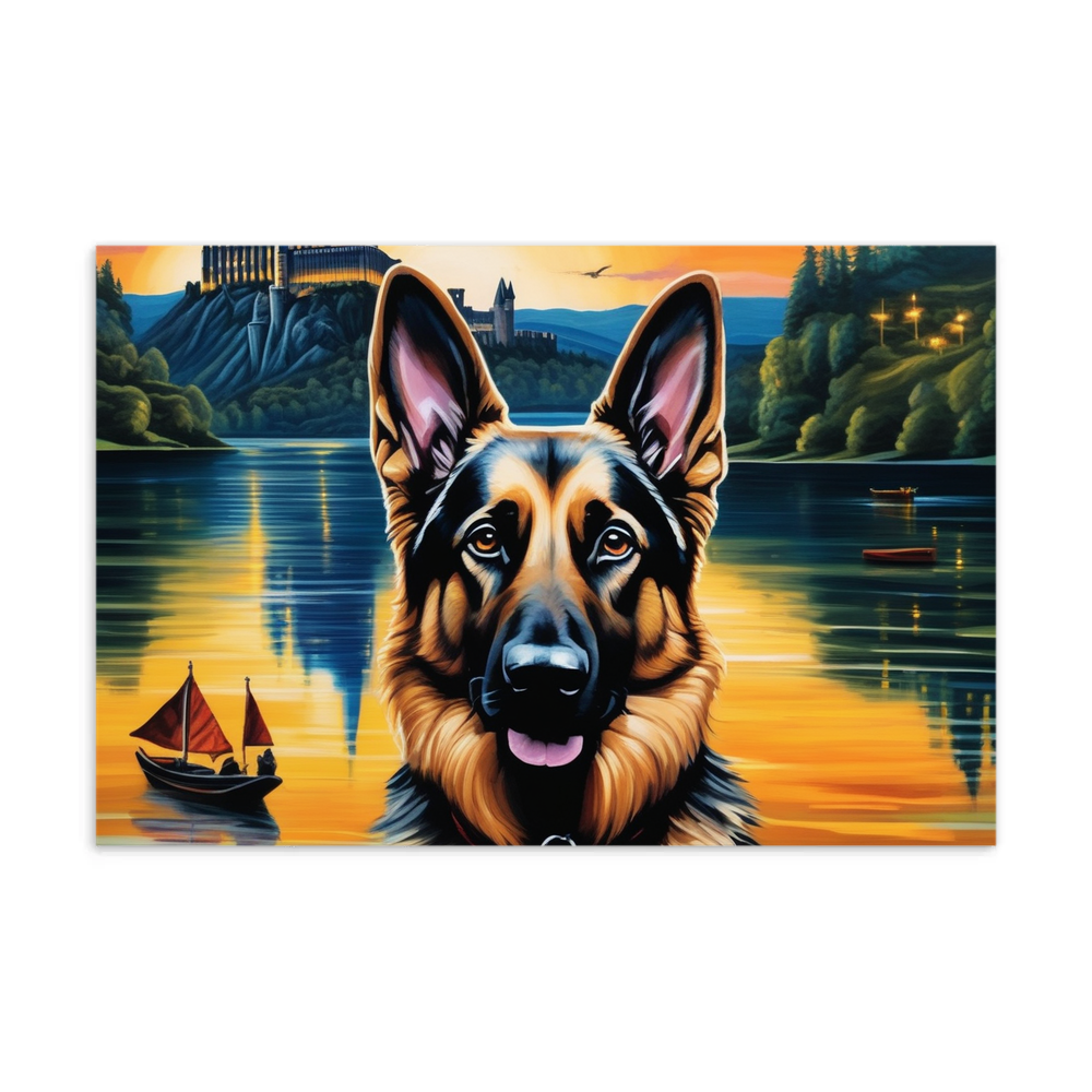 PugMug Custom German Shepherd Dog Postcard
