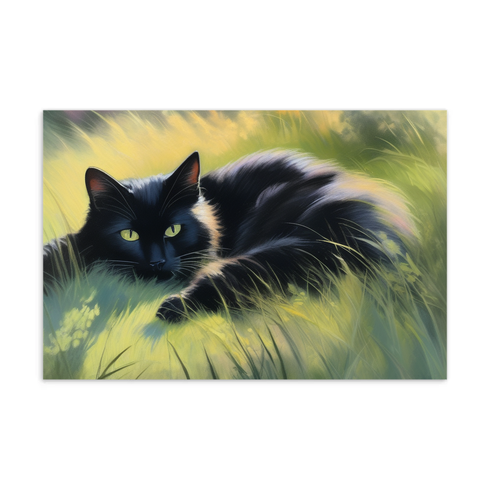 PugMug Custom Black Companion Cat Postcard