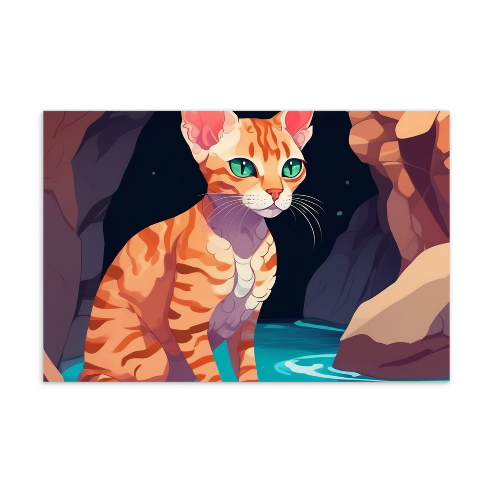 PugMug Custom Tabby Devon Rex Cat Postcard