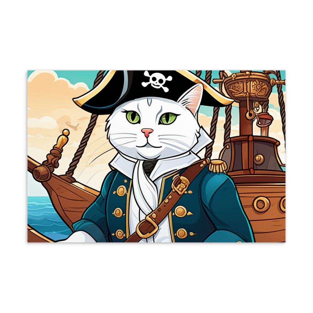 PugMug Custom White Companion Cat Postcard