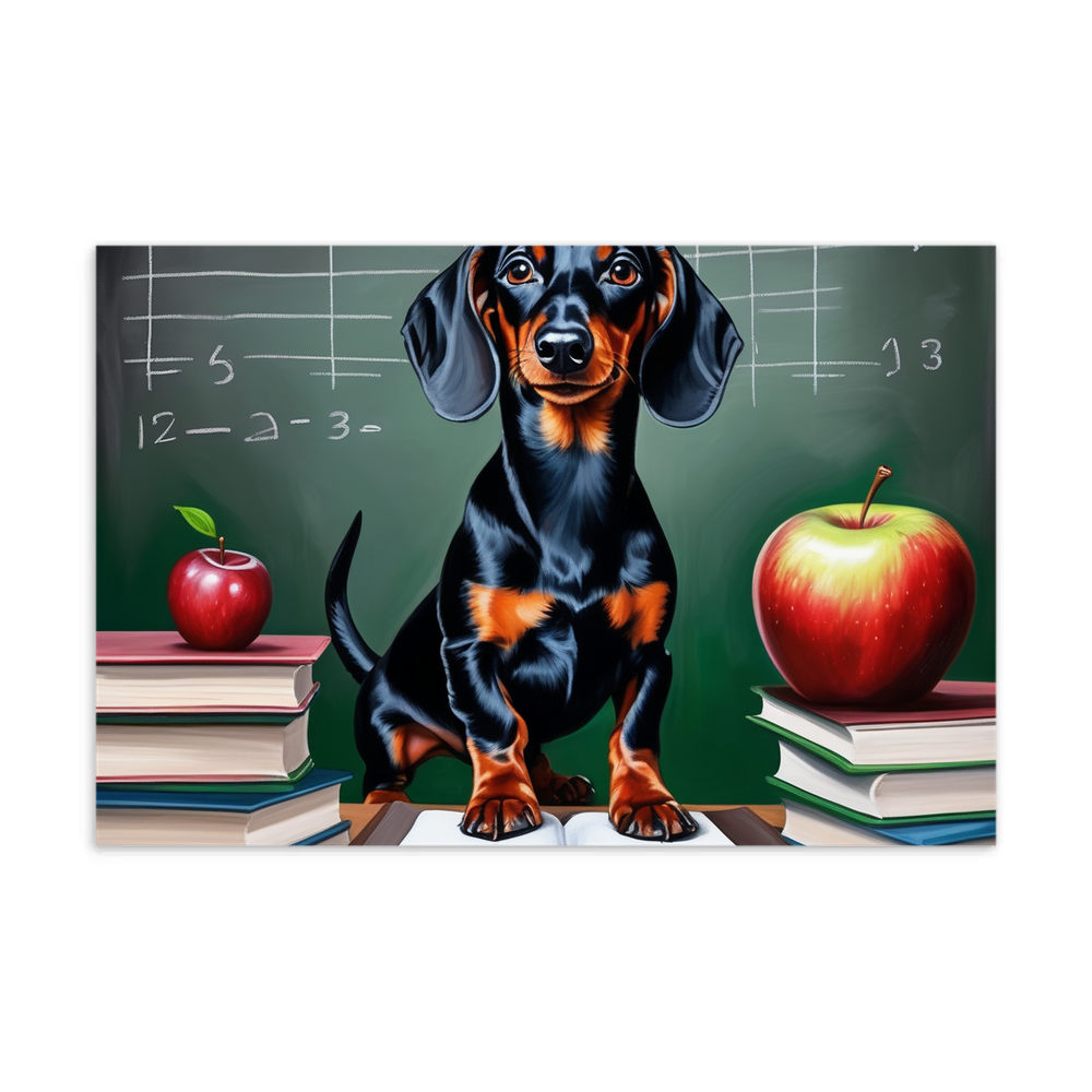 PugMug Custom Black Dachshund Postcard