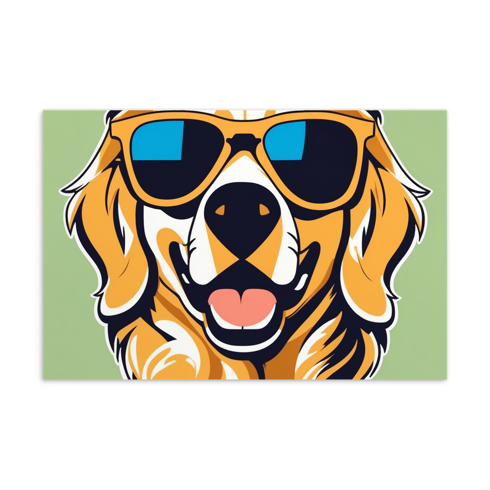 PugMug Custom Golden Retriever Postcard