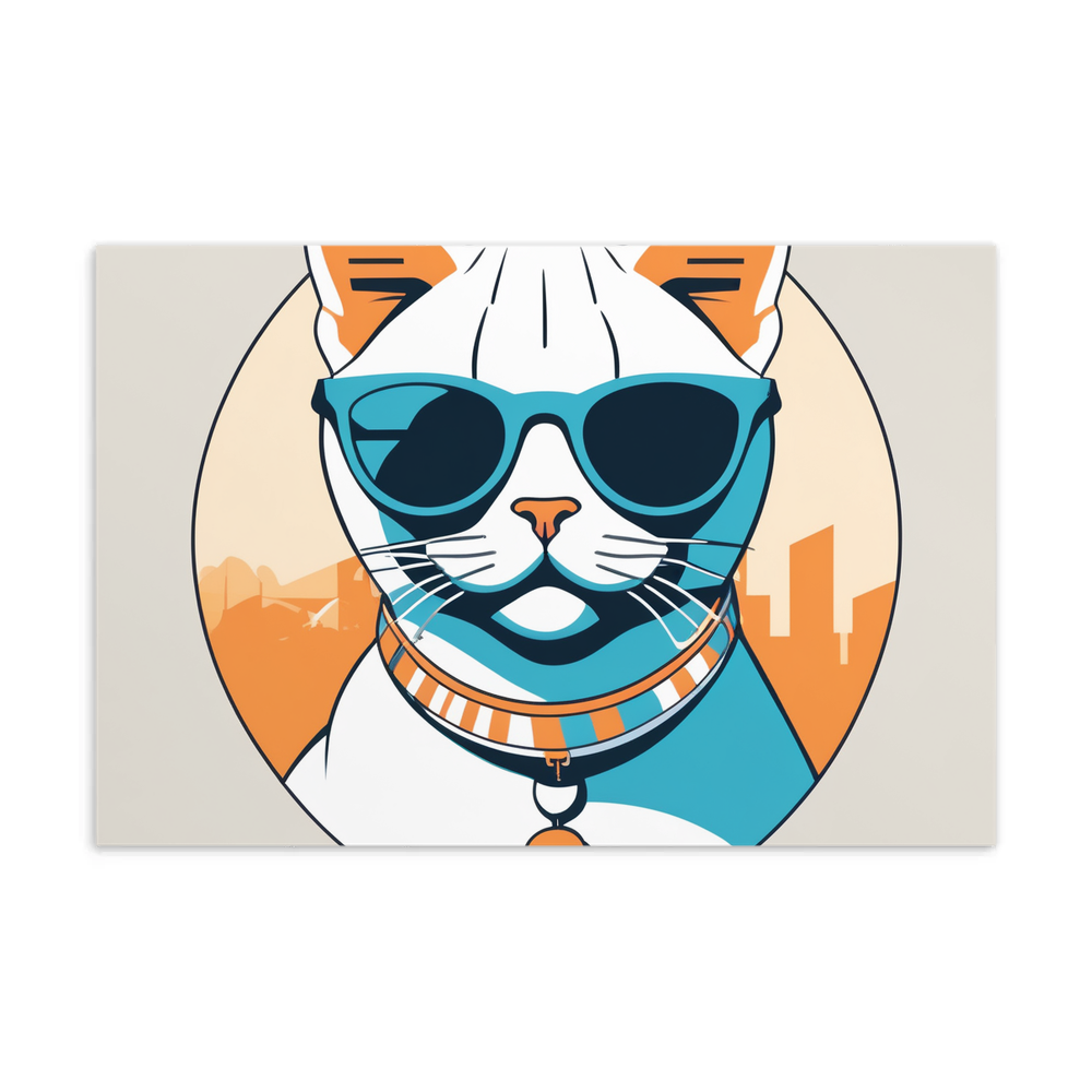 PugMug Custom White American Shorthair Cat Postcard