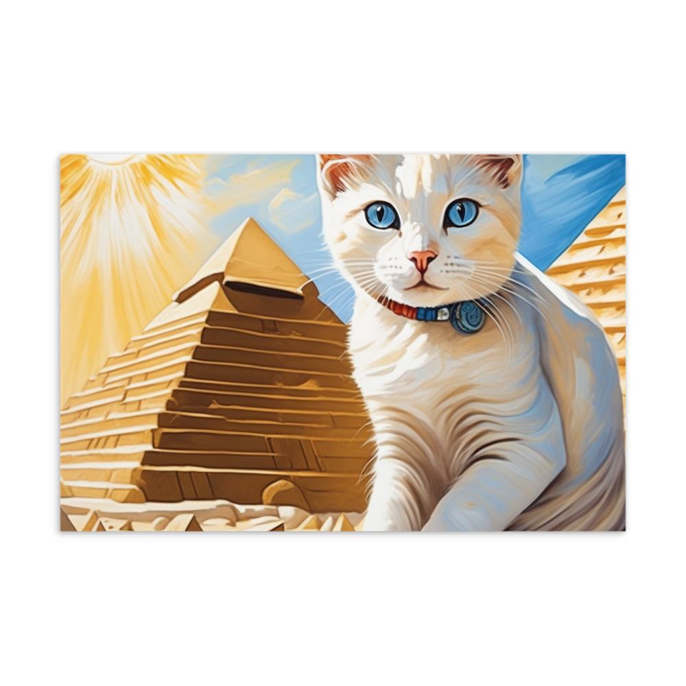 PugMug Custom White Companion Cat Postcard