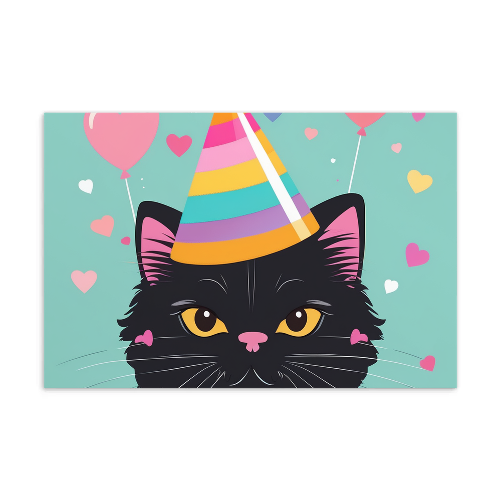 PugMug Custom Black Persian Cat Postcard