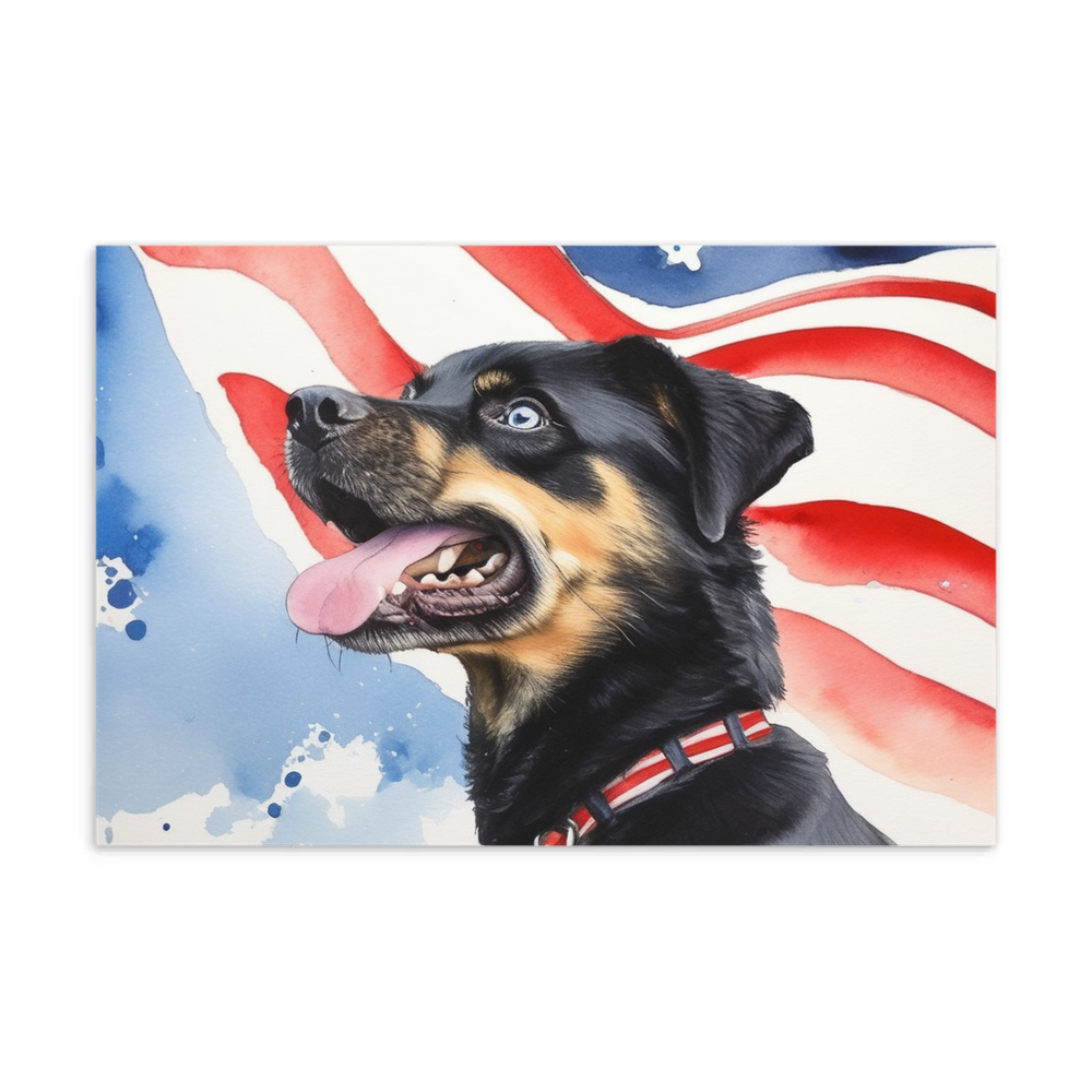 PugMug Custom Blue Postcard