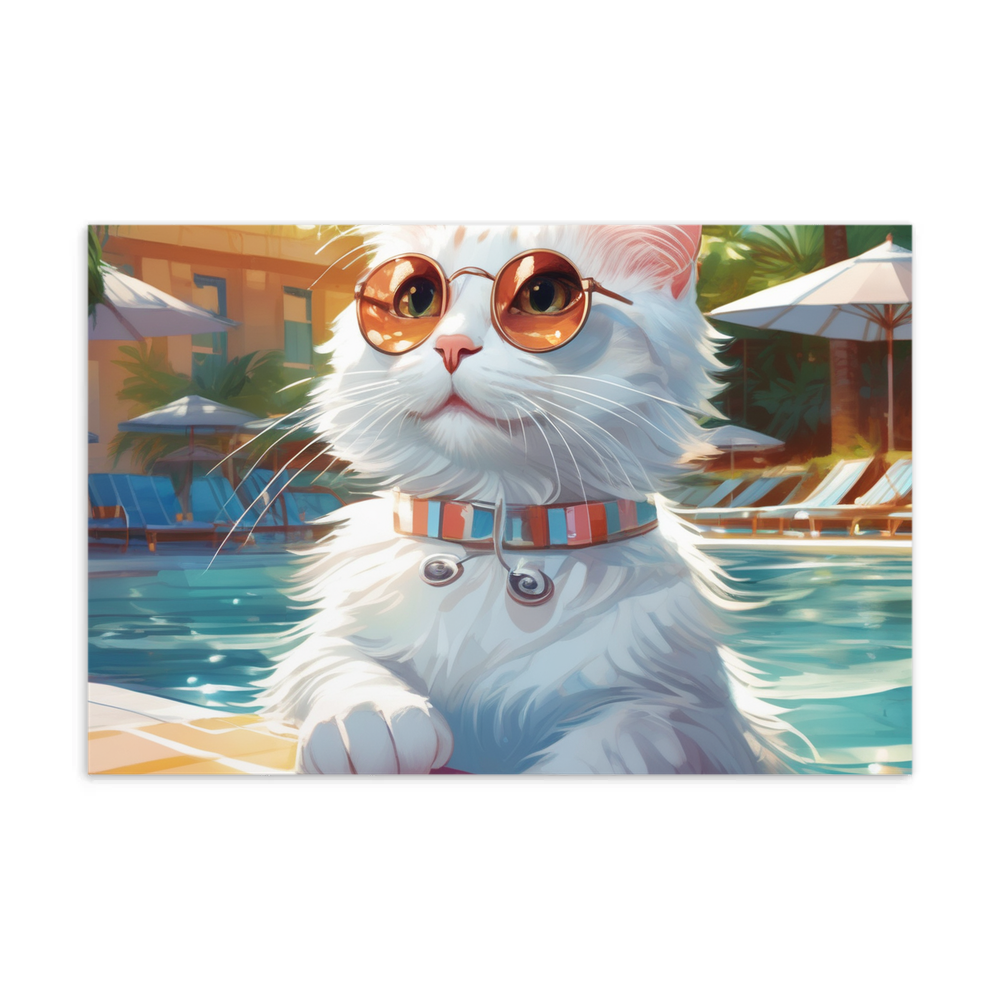 PugMug Custom White Companion Cat Postcard