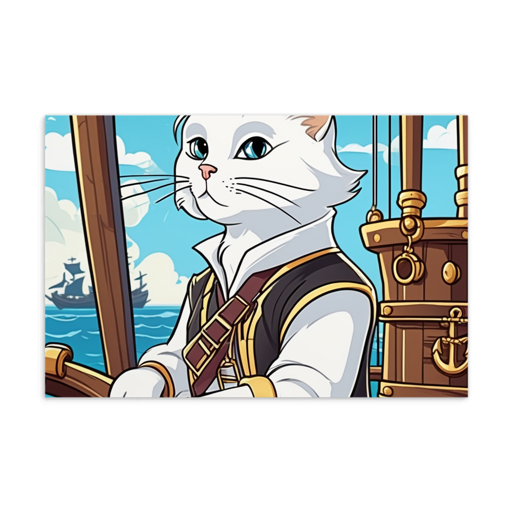 PugMug Custom White Companion Cat Postcard