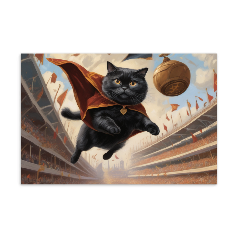 PugMug Custom Black Scottish Fold Cat Postcard