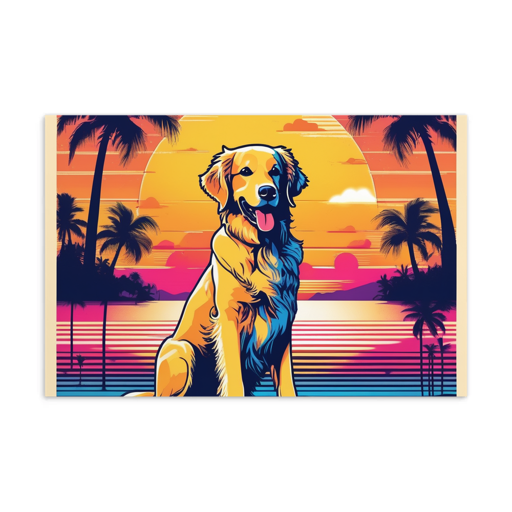 PugMug Custom Golden Retriever Postcard