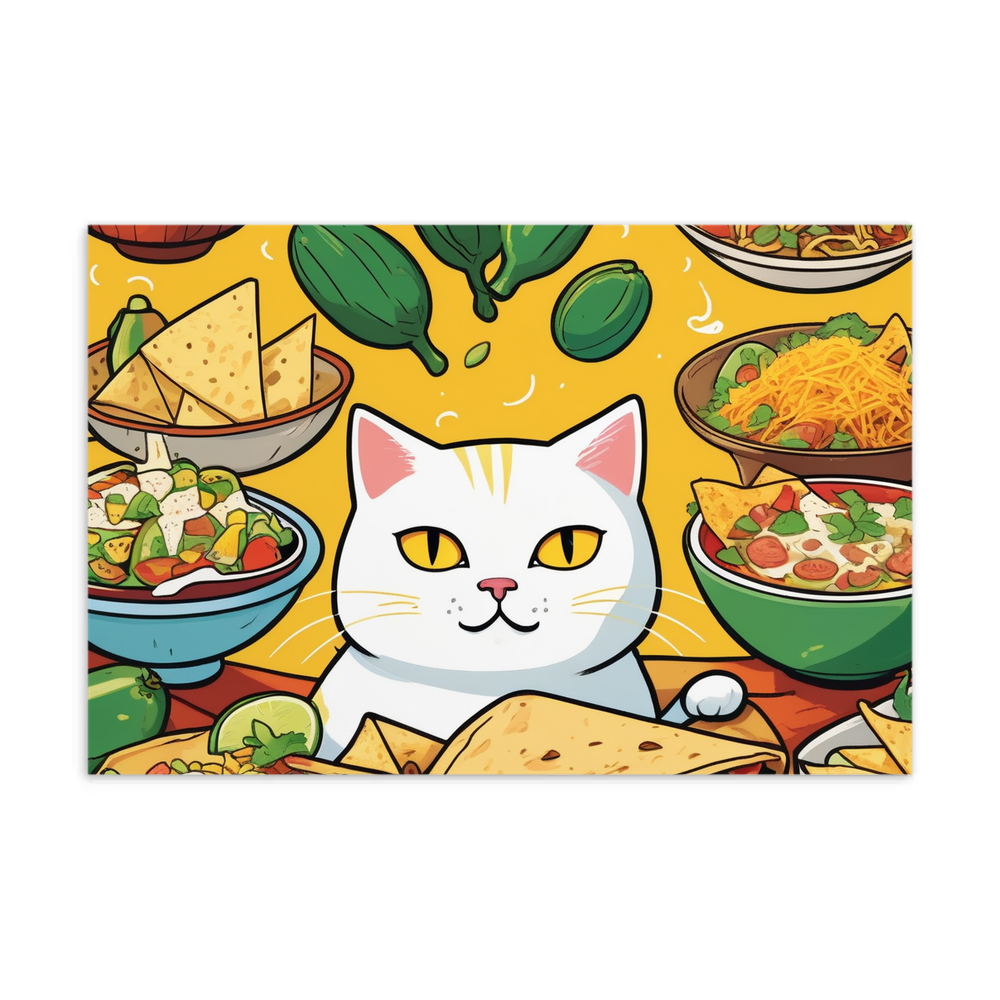 PugMug Custom White Companion Cat Postcard