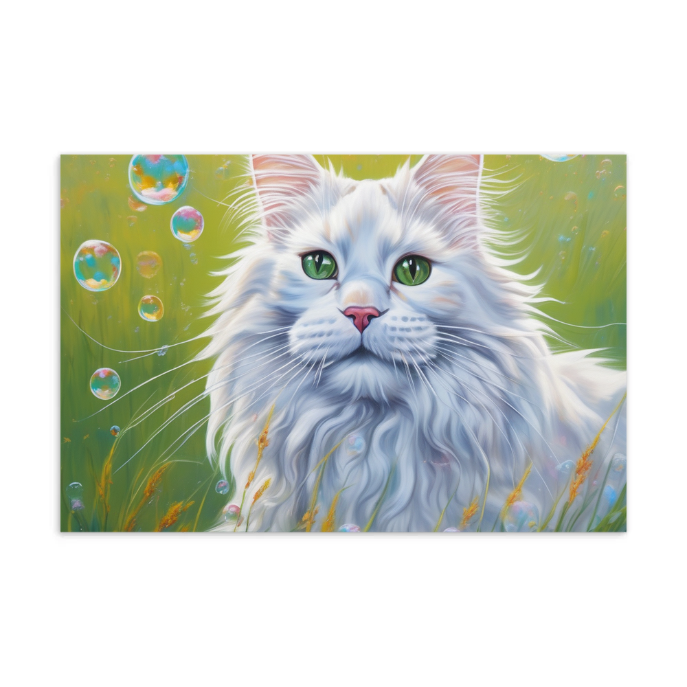 PugMug Custom White Maine Coon Cat Postcard