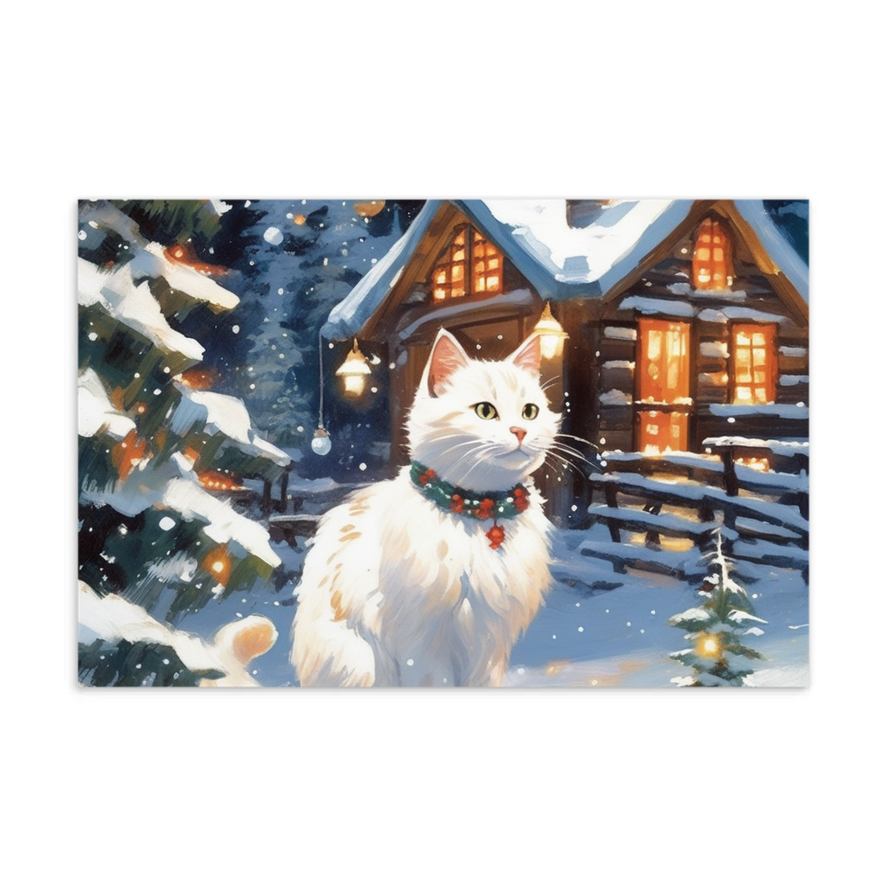 PugMug Custom White Companion Cat Postcard