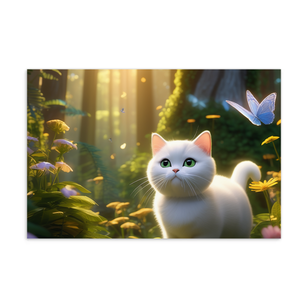 PugMug Custom White British Shorthair Cat Postcard