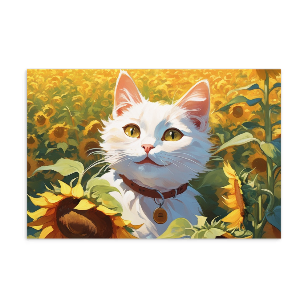PugMug Custom White Companion Cat Postcard