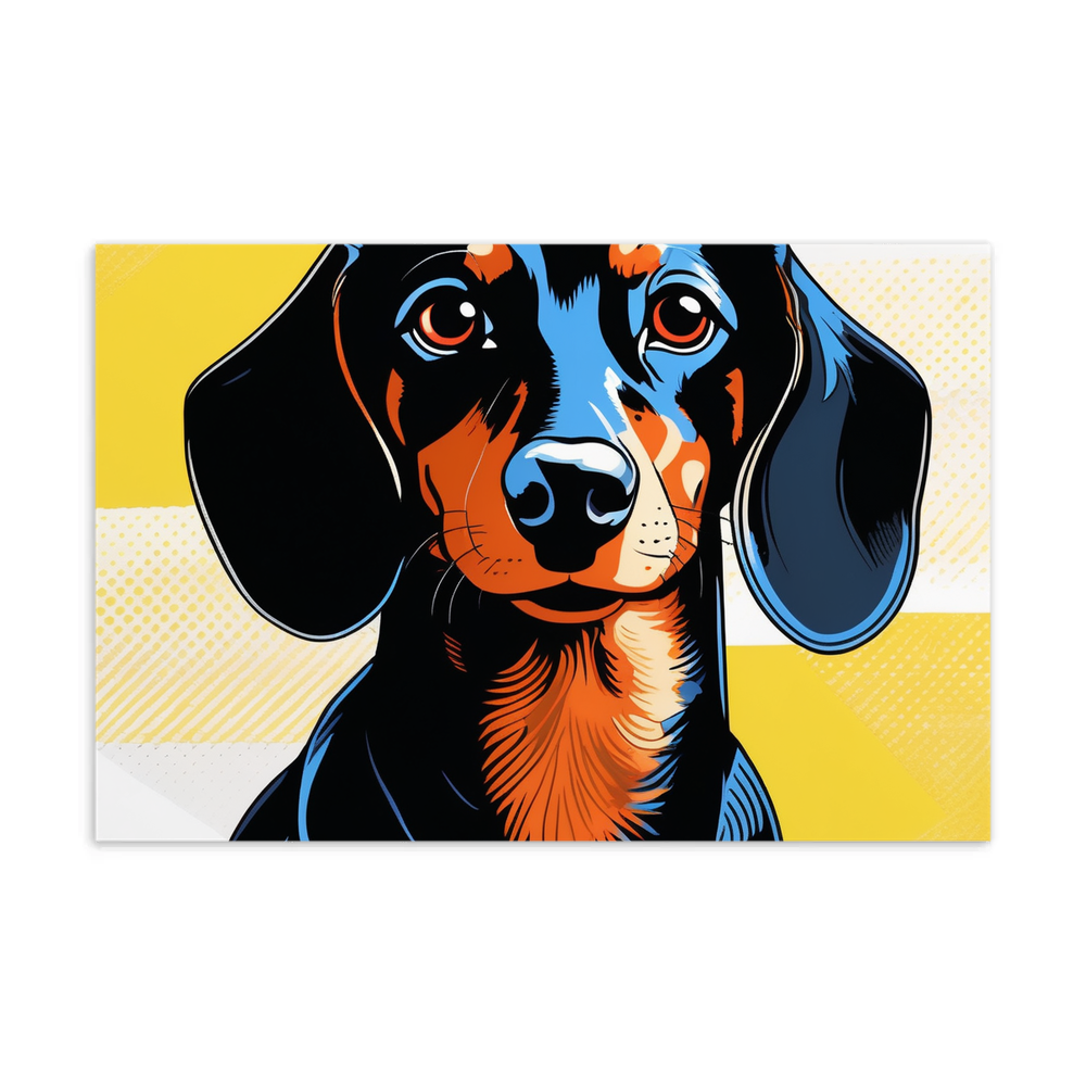PugMug Custom Black Dachshund Postcard
